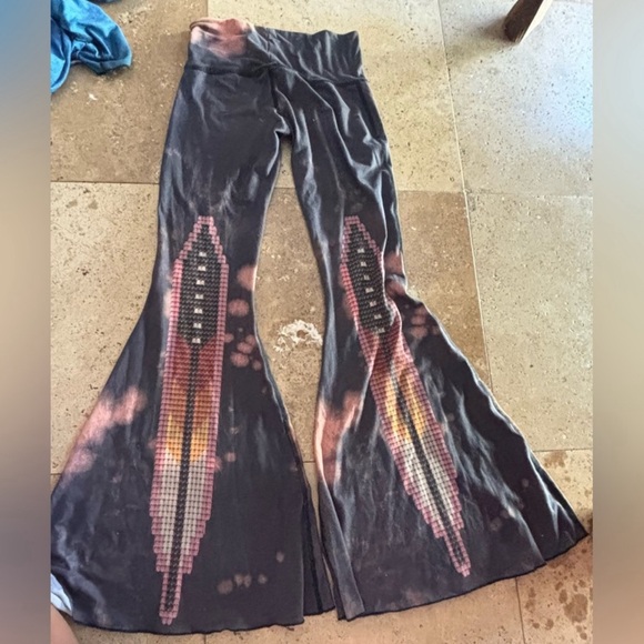 Teeki Bells original full length bellbottoms bellbottom tie dye flare pants s - Picture 1 of 2